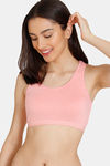 Zivame Girls Double Layered Non Wired Full Coverage Racerback Beginner Sports Bra (Pack of 2) - Pink — thumbnail 5